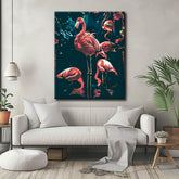 Malen nach Zahlen Der leuchtende Flamingo